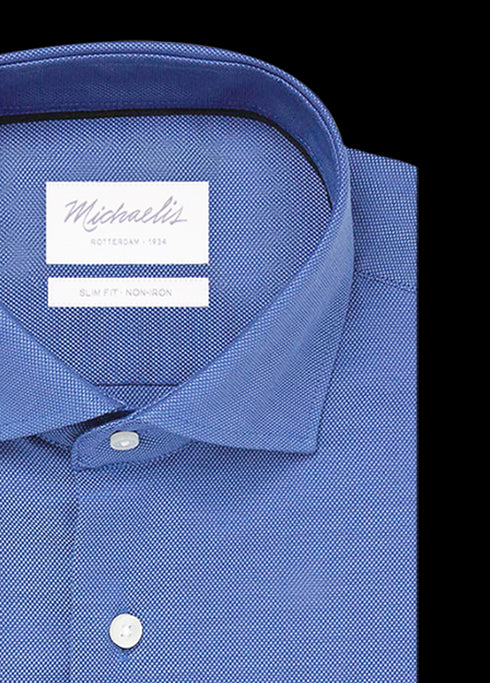 Uni Royal Blue Oxford katoenen overhemd